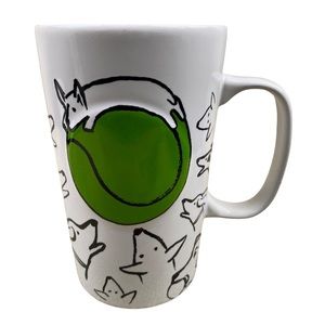 Starbucks 16oz Ceramic Mug Dogs with Tennis Ball